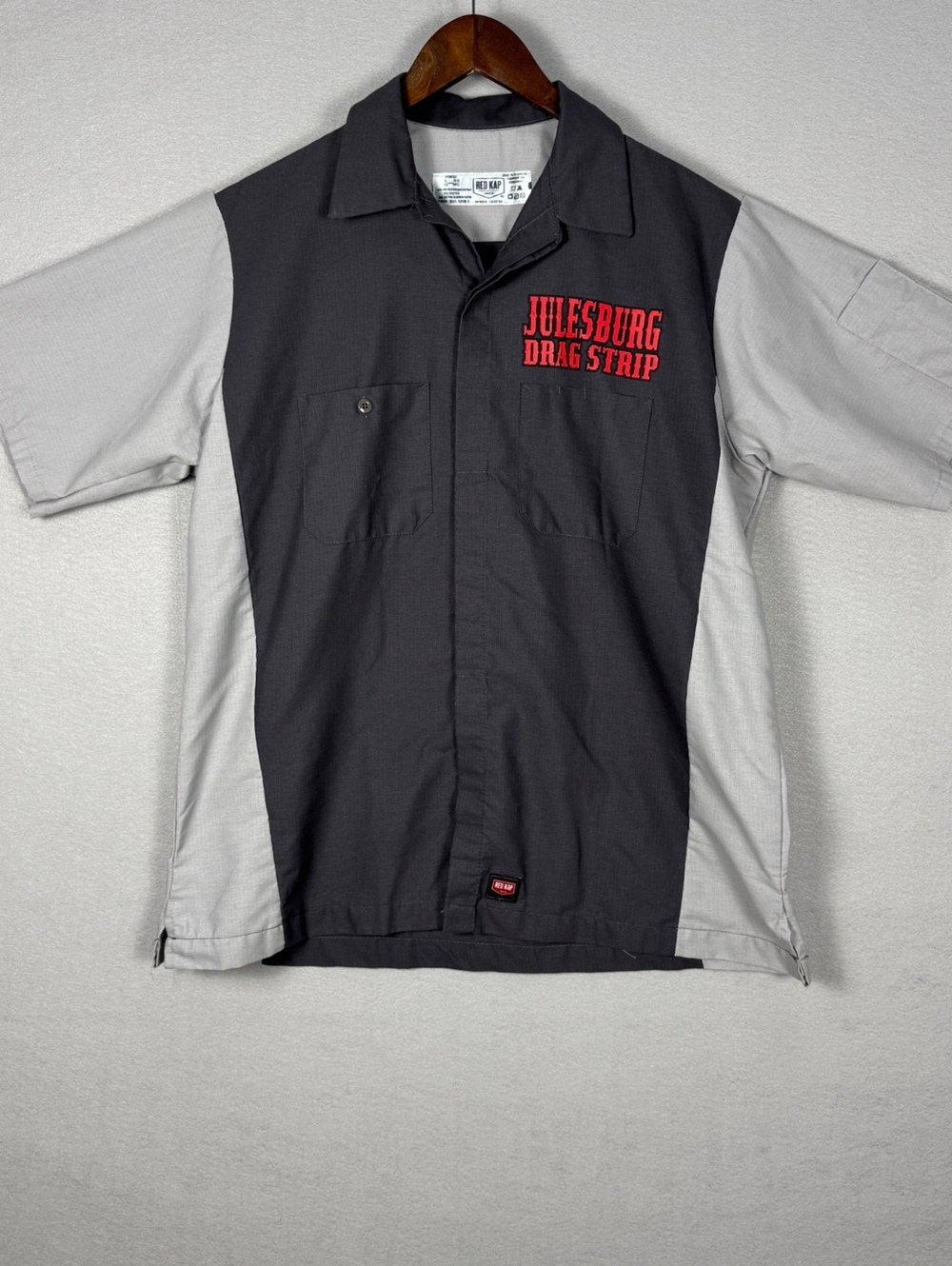 Red Kap Men's Large Julesburg Drag Strip Work Shirt